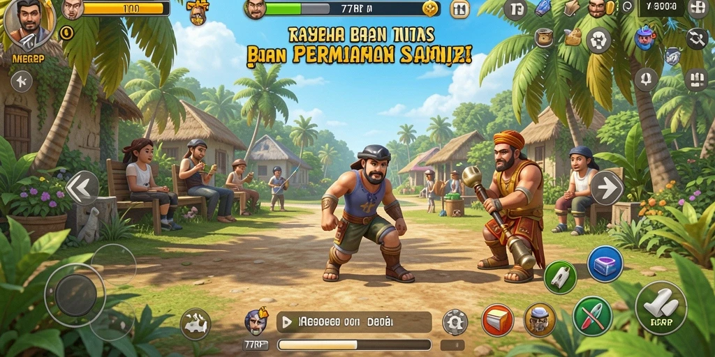 Tampilan gameplay 77RP yang menghibur dan penuh warna.