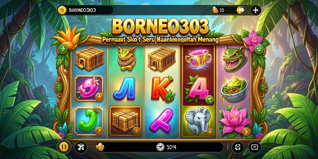 Tangkapan layar gameplay BORNEO303 menampilkan keseruan bermain slot.