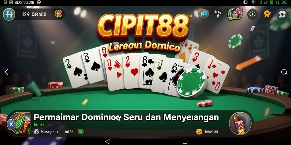 Screenshot gameplay Domino yang seru dan interaktif.