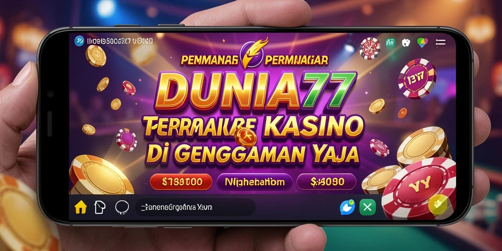 Tampilan gameplay kasino yang menarik dari DUNIA77.