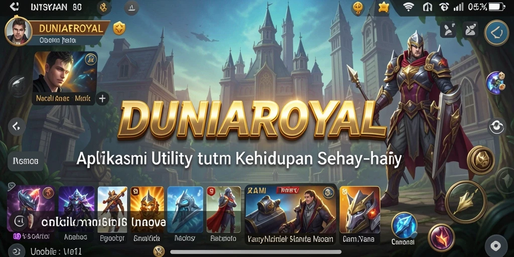 Tampilan utama DUNIAROYAL yang sederhana dan fungsional untuk pengguna.