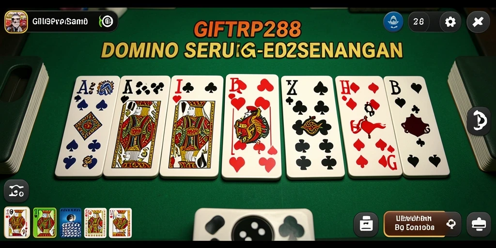 Screenshot gameplay seru dari permainan domino GIFTRP288.