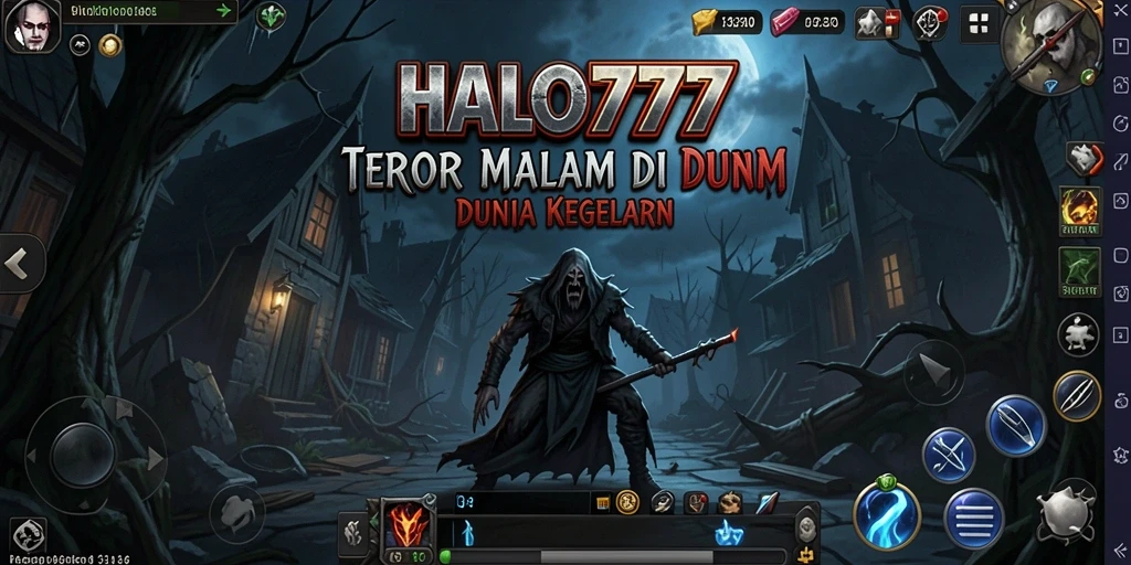 Screenshot HALO777 menampilkan suasana mencekam saat menjelajahi dunia kegelapan.
