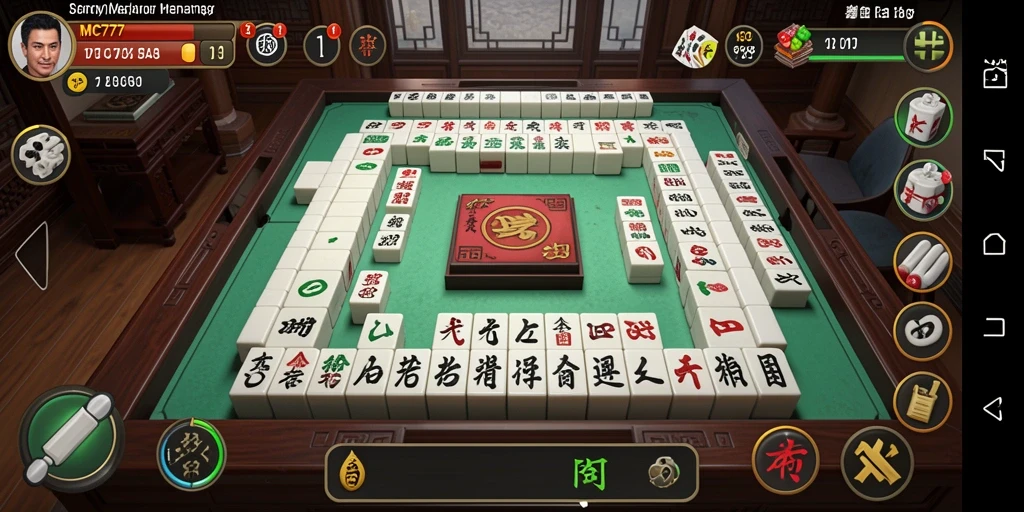 Tampilan gameplay MC777 yang menarik saat bermain Mahjong.