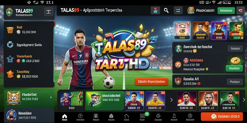 Screenshot utama TALAS89 menampilkan tampilan antarmuka yang menarik.