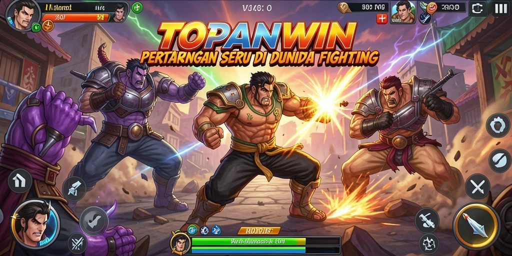 Tampilan gameplay menegangkan di TOPANWIN dengan pertarungan action yang mendalam.